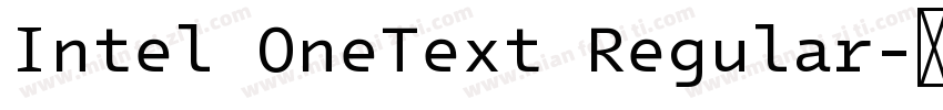 Intel OneText Regular字体转换